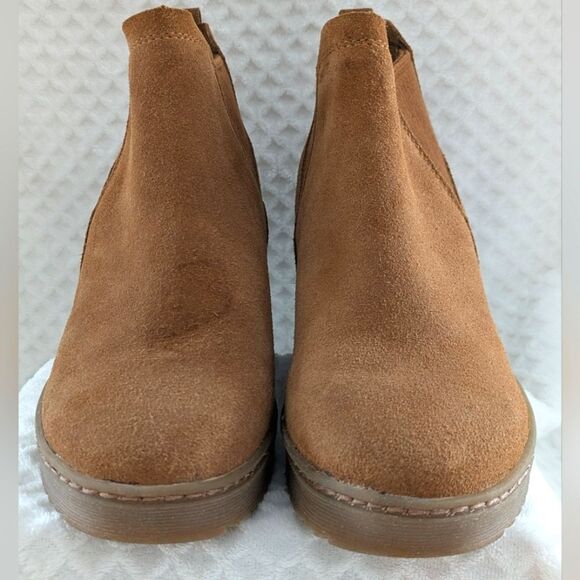 Sofft Utley Redwood Brown Wedge Bootie, Stacked Heel, Women's Size 7 1/2 - Picture 5 of 13